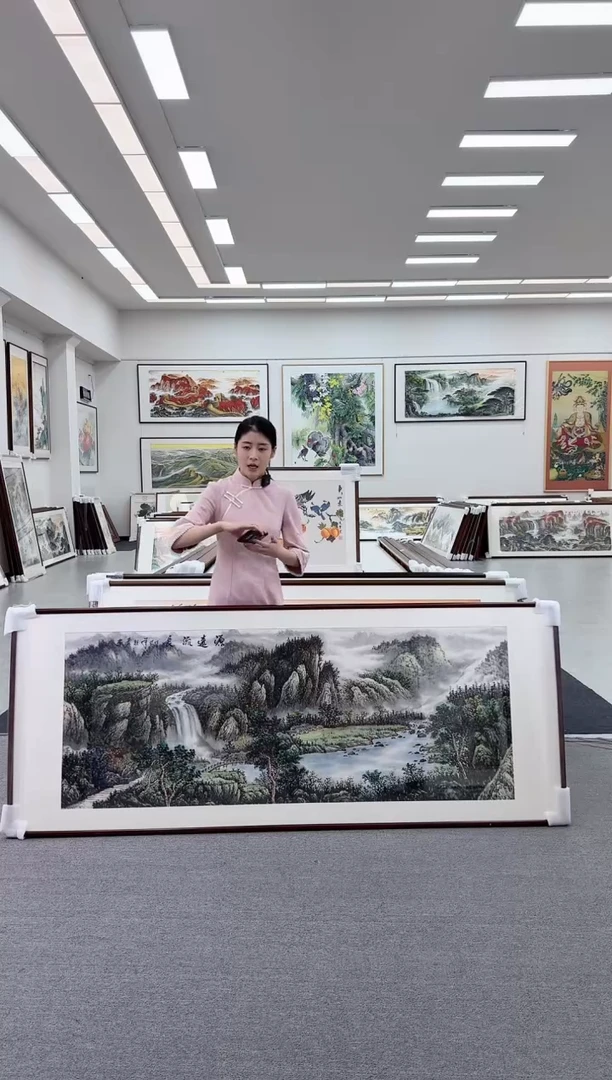 国画手绘 源远流长  219*88