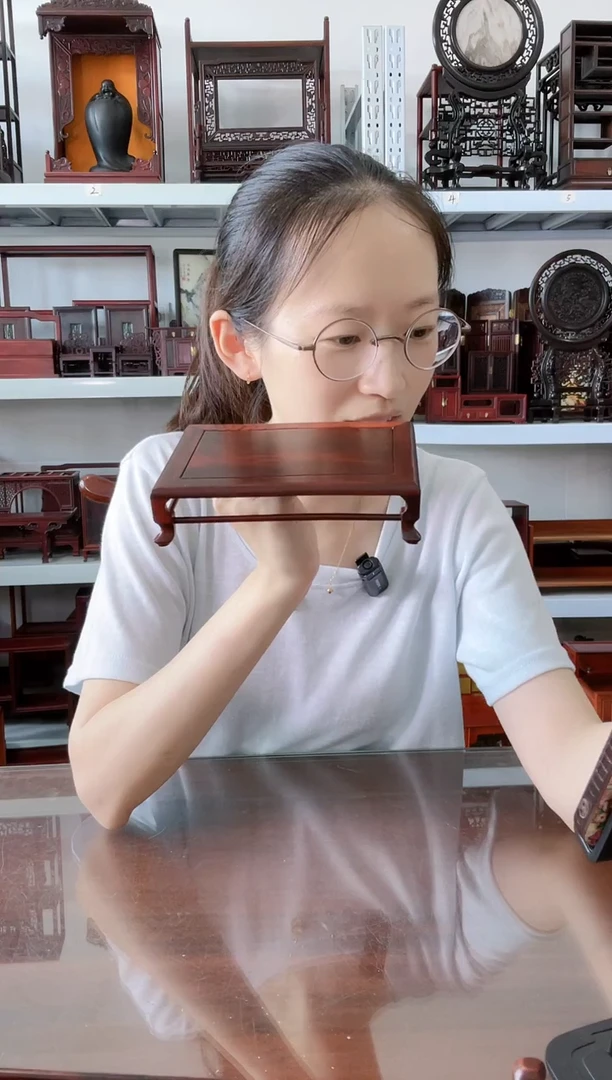 微凹黄檀（南美大红酸枝）长方底座15*11*3.5    50