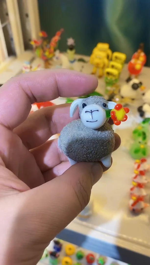 【闪购商品】琉璃手工艺品灰色羊+老货羊