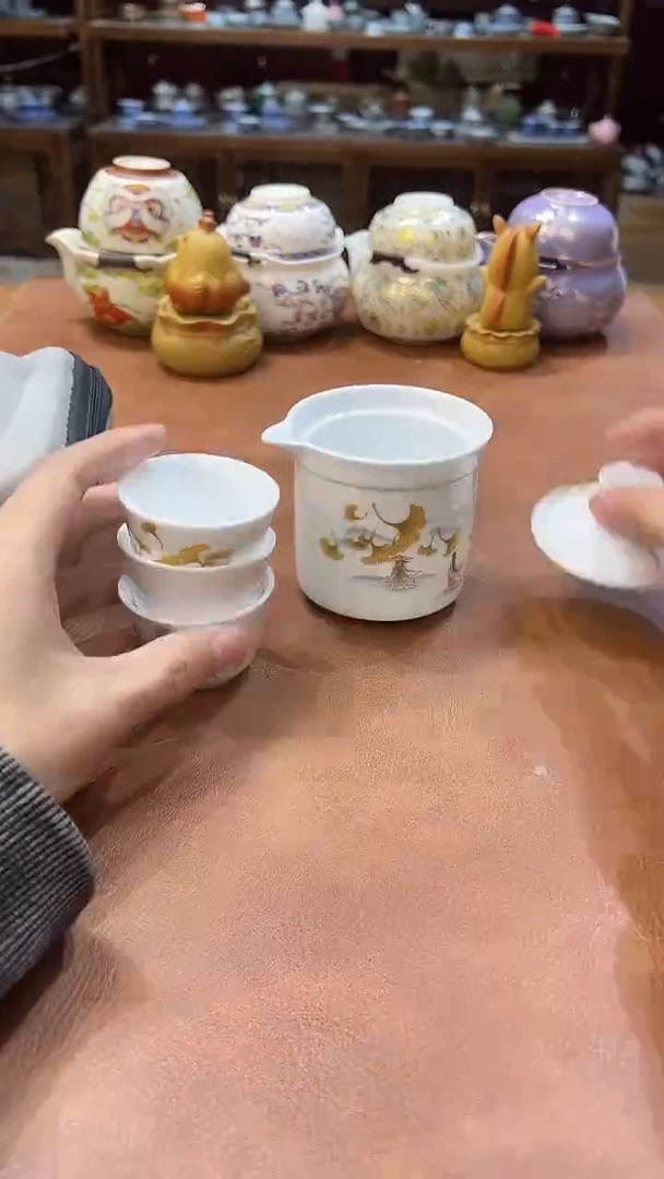 真的很便宜会开片的旅行茶具
