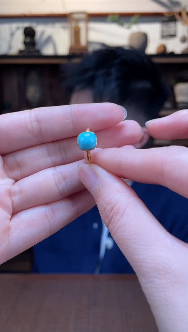 【闪购商品】绿松石戒指18K金镶嵌18K金绿松石戒指WY