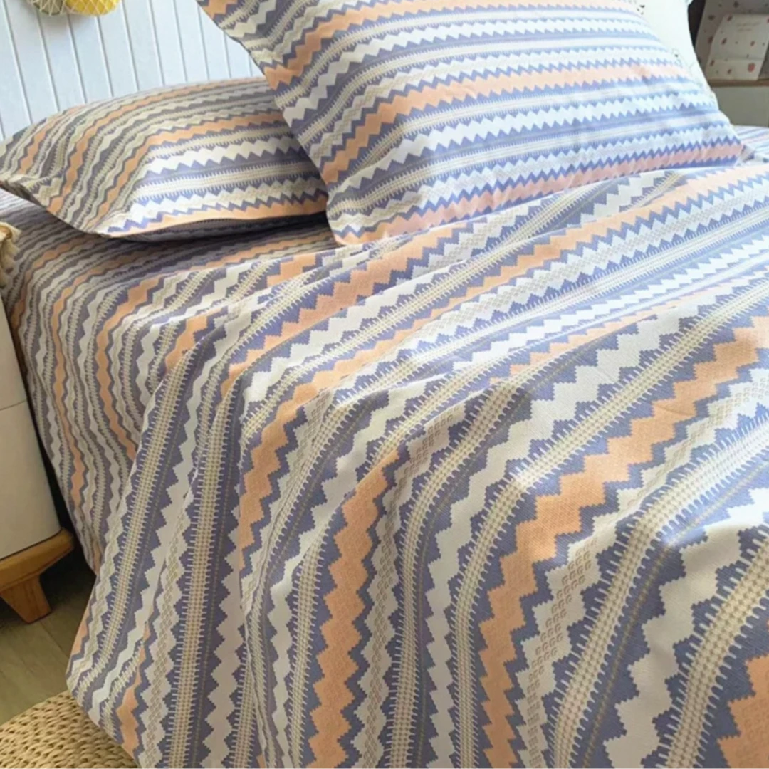 余笙紫2.2X2.4纯棉原棉细纱汉麻老粗布床单，吸汗透气四季通用