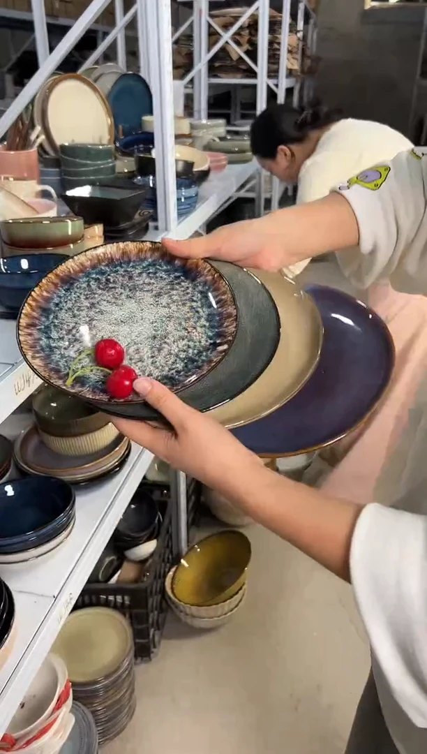 陶瓷外贸尾货瑕疵满20包邮X4小盘
