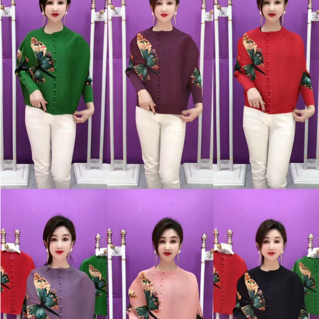 099时尚蝴蝶款百褶衫