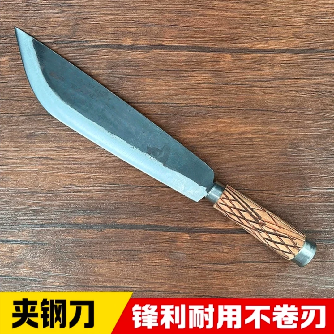 铁匠手工锻打杀猪屠宰专用锋利耐用开边砍骨头开刃