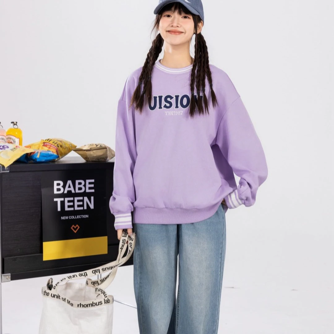 16819高端专享2025老林家天花板春季卫衣紫色