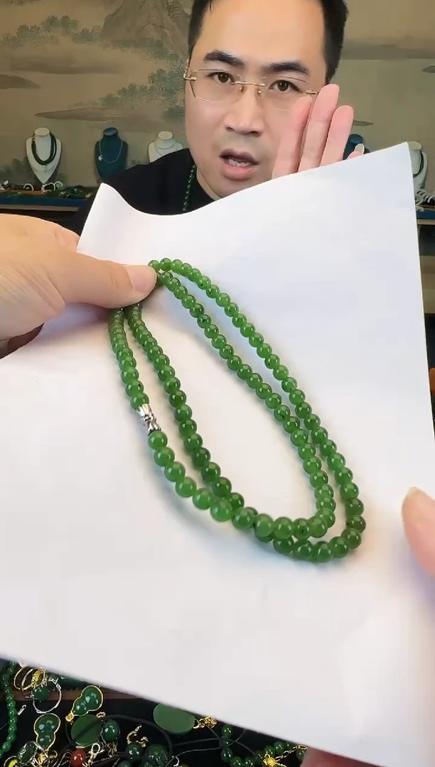 颈饰未镶嵌和田玉卡6毛衣链