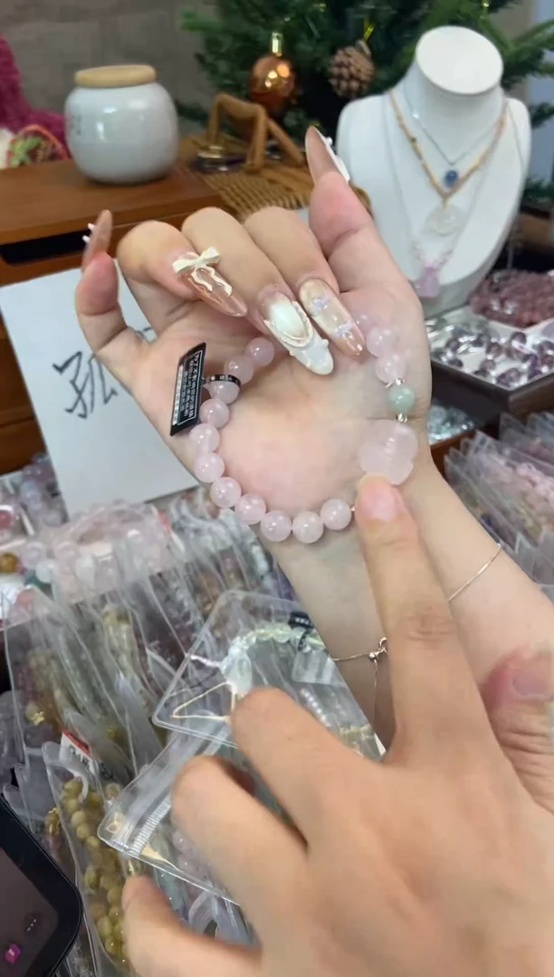 水晶手链未镶嵌孤品捡漏均匀瑕疵介意勿拍