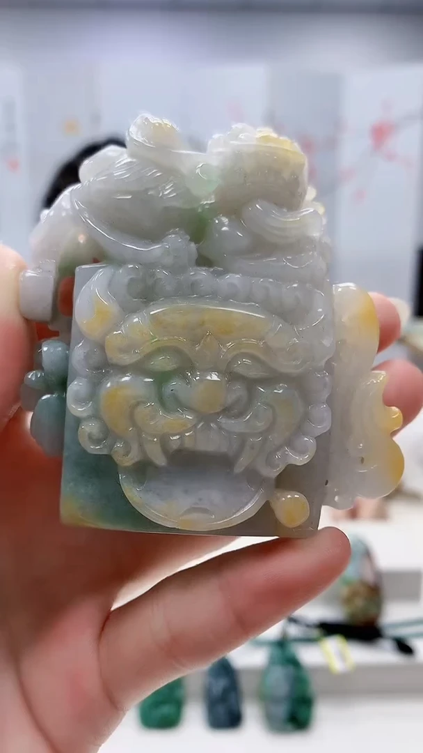 未镶嵌定制翡翠张*贵3099ry-毛货挂件