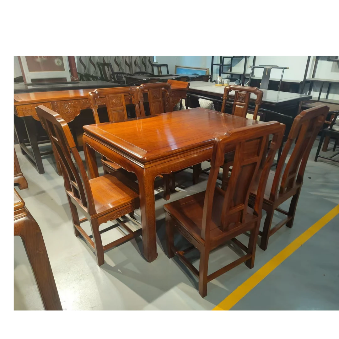 刺猬长方形马蹄脚餐桌