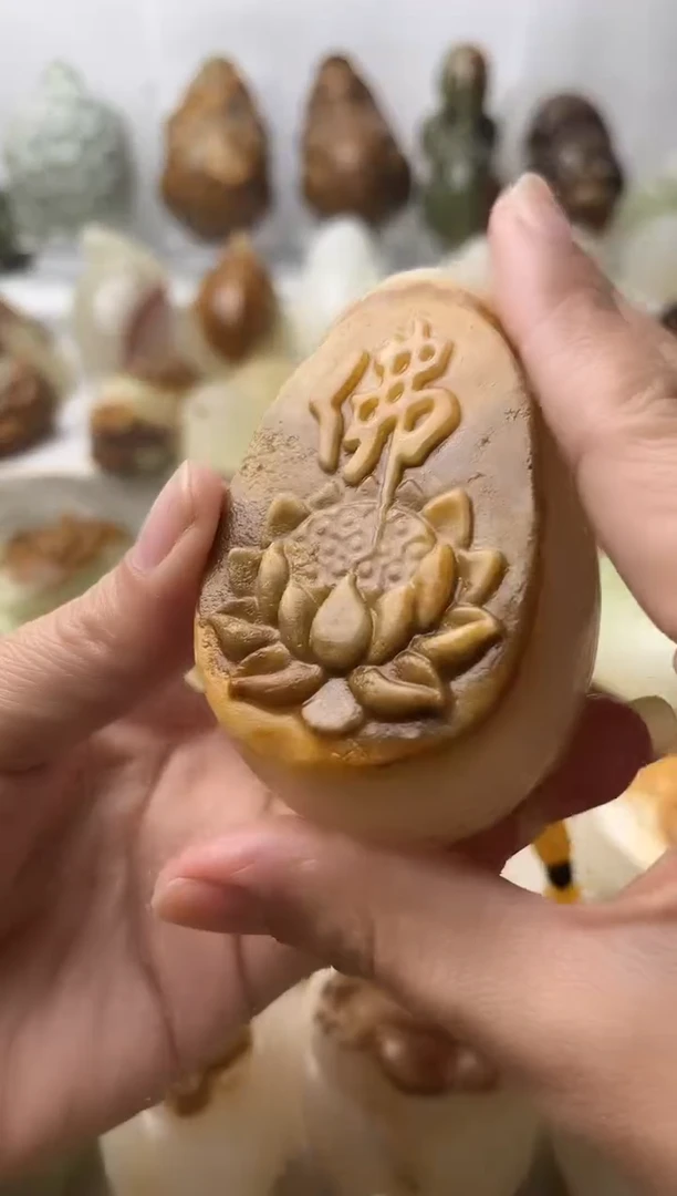 石材古青石棉纹正常不退换佛莲花