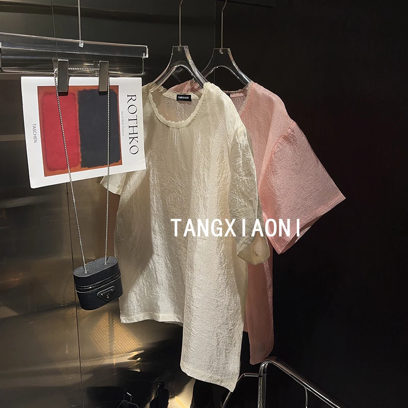 2店 【香槟金粉】两色定做蕾丝上衣