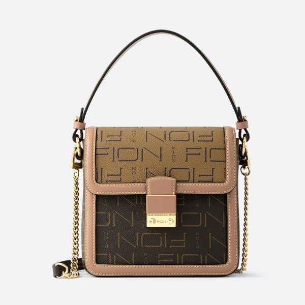 FION菲安妮箱包【简约风】复古小方包女士单肩包斜挎包FAAFJGC056