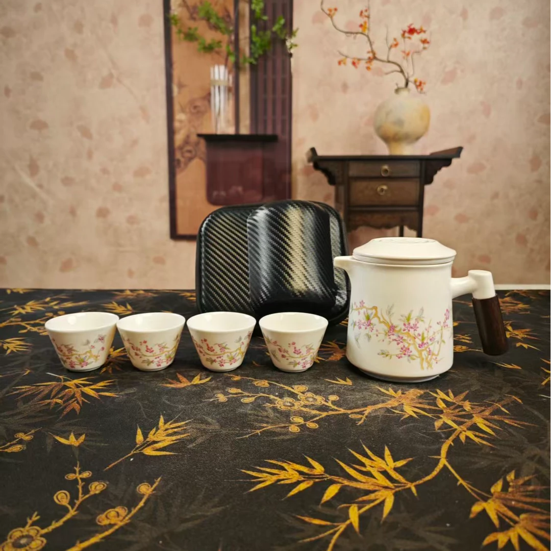 SL蝶恋花旅行茶具一壶四杯KK 0651