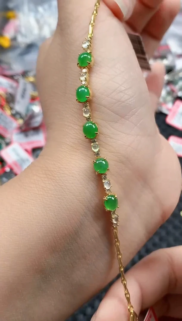 银S925镶嵌戒指翡翠天然A货缅甸翡翠