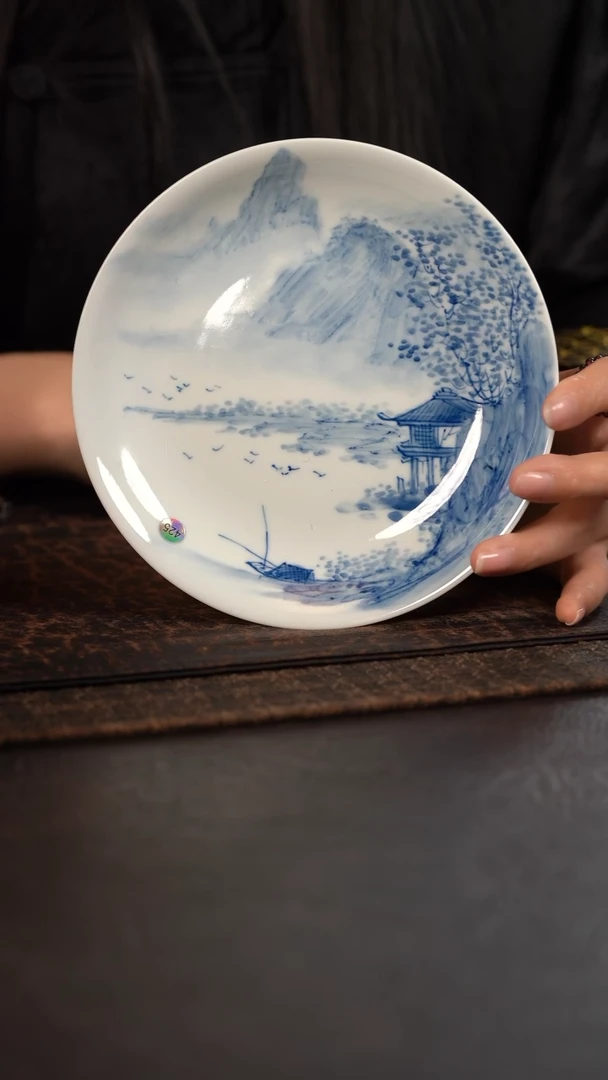 【闪购商品】杯425号HLX陶瓷写意山水盘子壶承