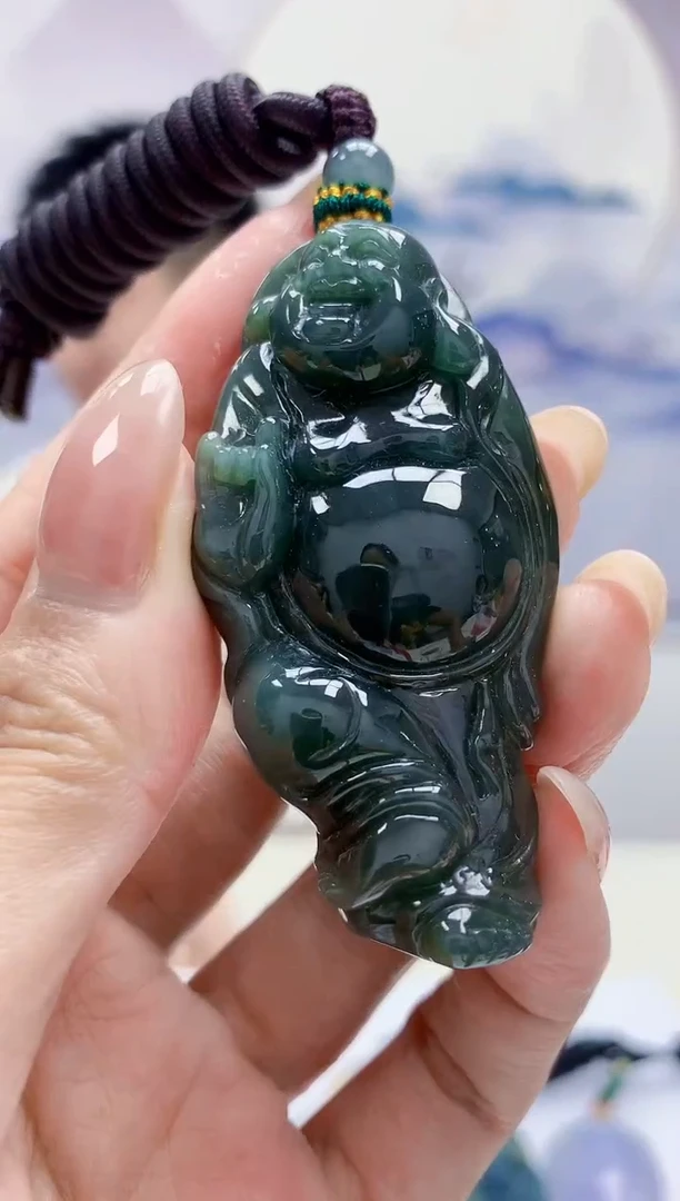 未镶嵌定制翡翠5028MM-毛货挂件9