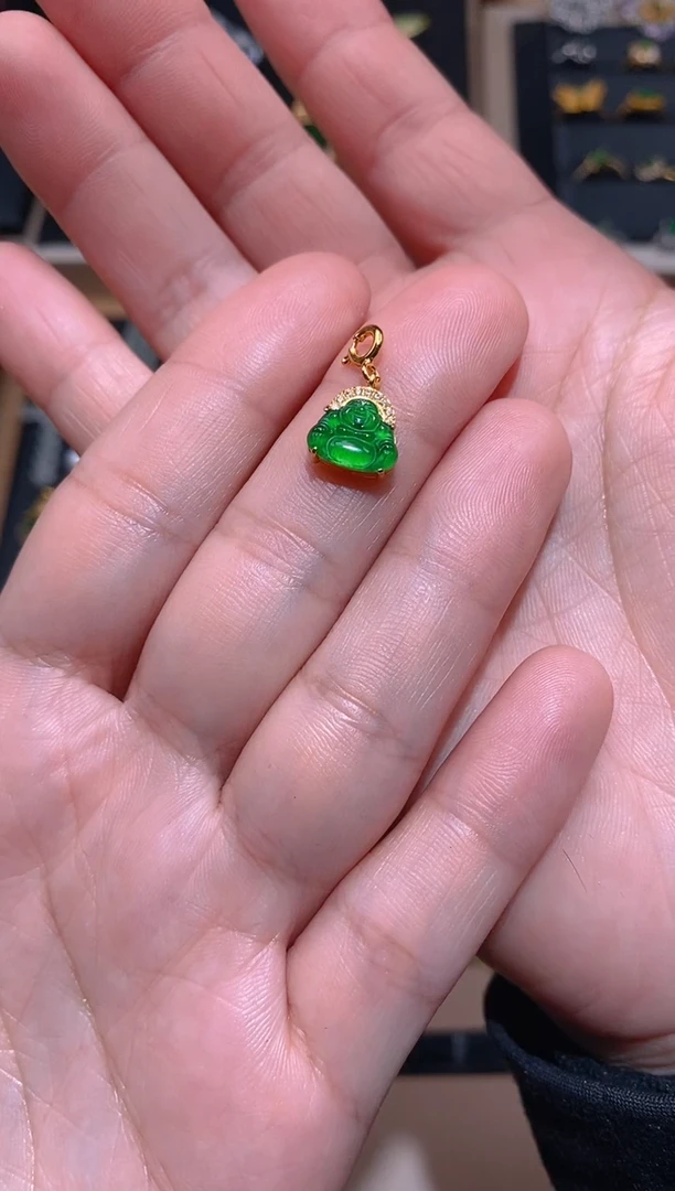 【闪购商品】翡翠颈饰银S925镶嵌佛公
