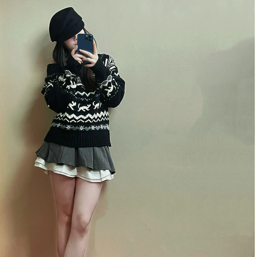 时尚毛衣少女宽松时尚百搭休闲套头