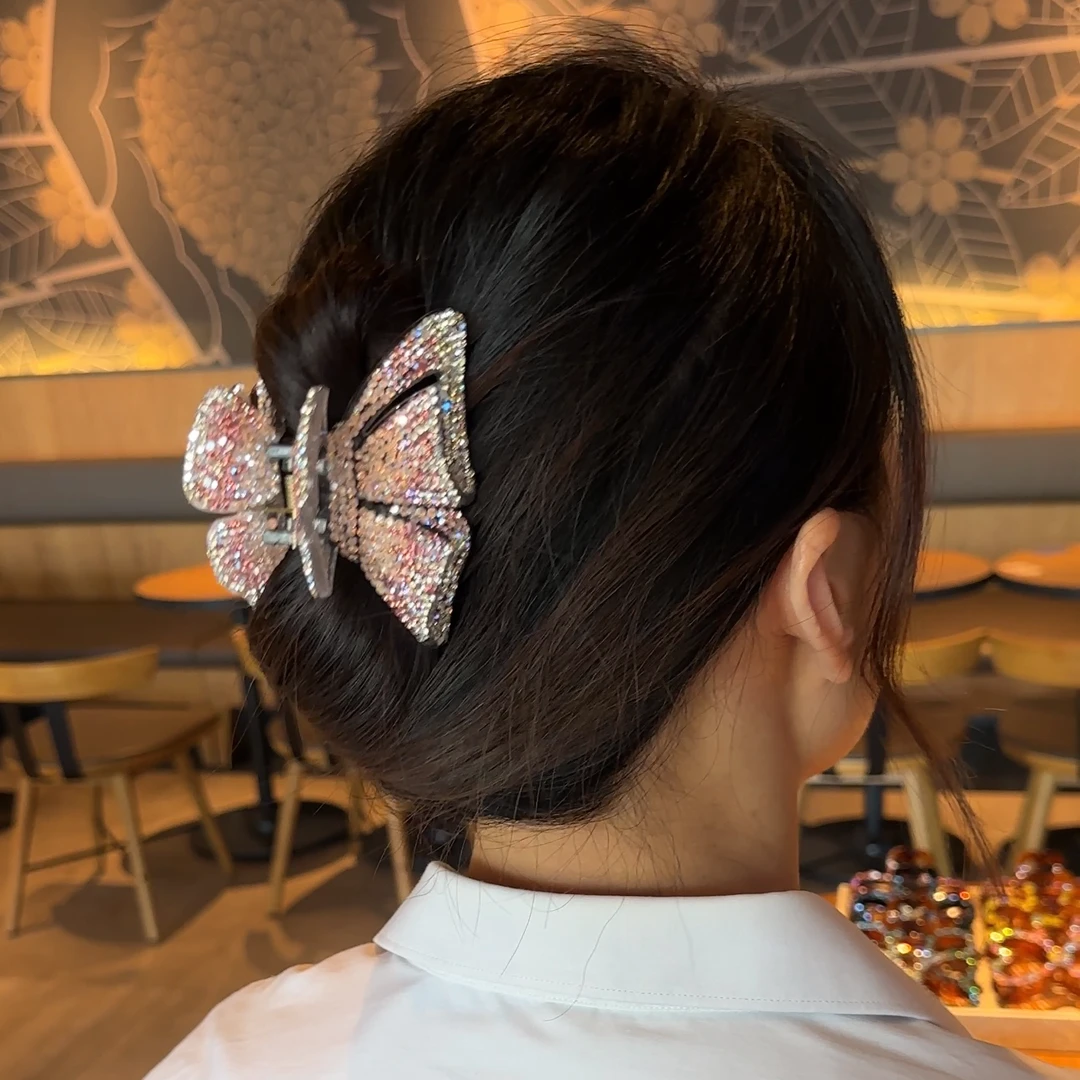 韩国ins风铃施华洛抓夹仙女风优雅女田园发夹发卡简约鲨鱼夹