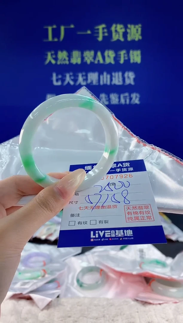 未镶嵌手镯翡翠L*一26天然翡翠A货