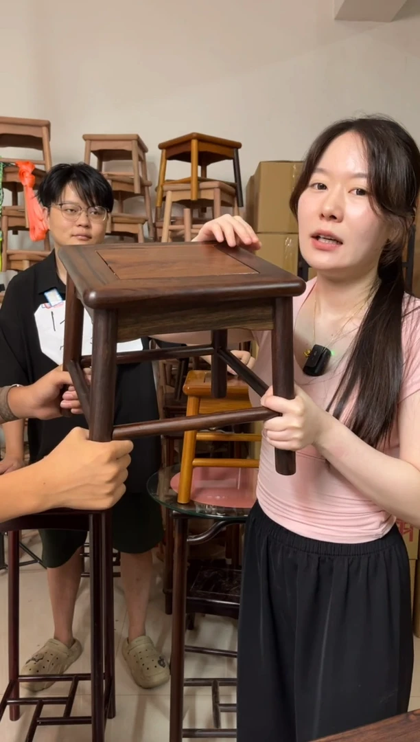 花梨木类柬埔寨黑酸枝高档小方凳独板