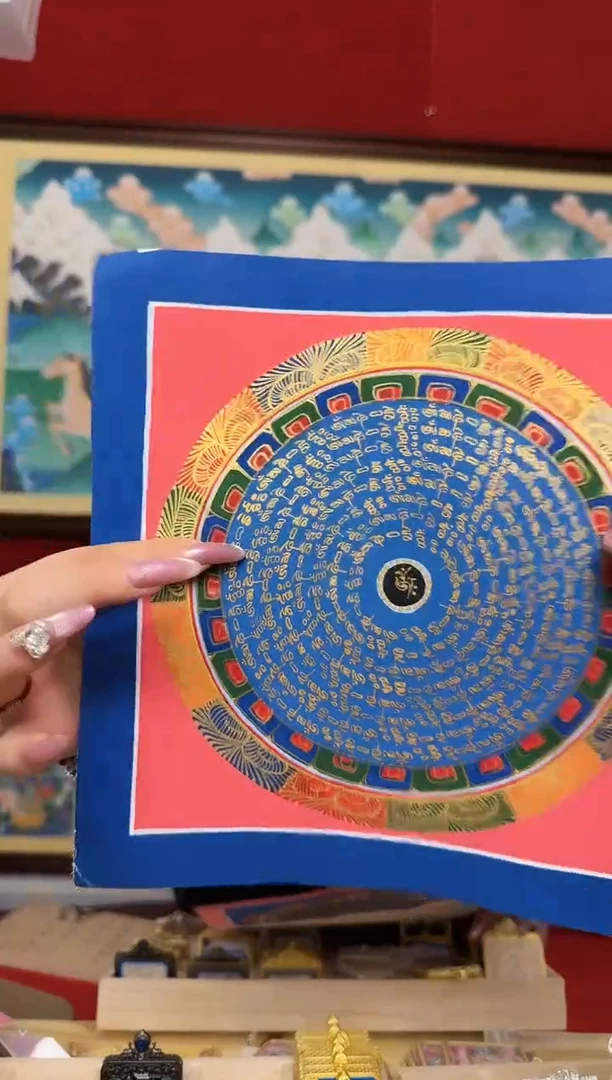 吊坠坛城-热贡纯手绘娜娜