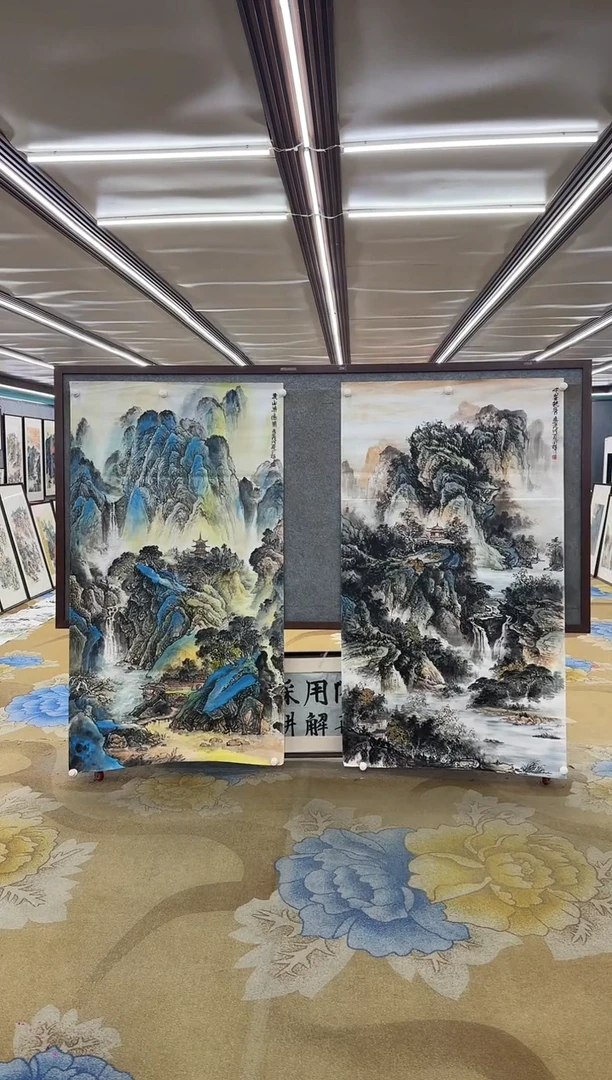 绘画八*M闫辉-六尺整张两幅-山水国画