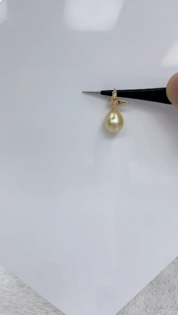 【闪购商品】海水珍珠吊坠(不含链)银S925镶嵌海水珍珠吊坠