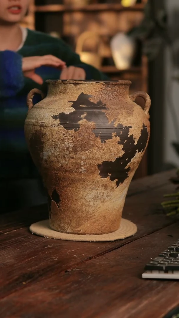 摆件9-402 陶瓷花器高34口径18