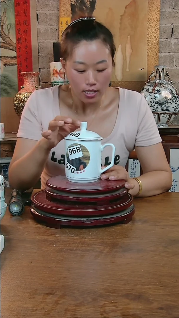 摆件景德镇高温手工办公杯