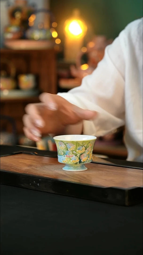 杯手绘心瓷陶瓷浮力