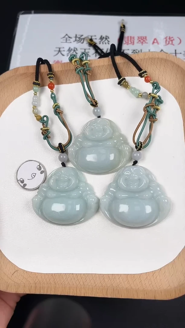 颈饰未镶嵌翡翠LA008翡翠细晴绿大佛+送同款绳子多样性发其一