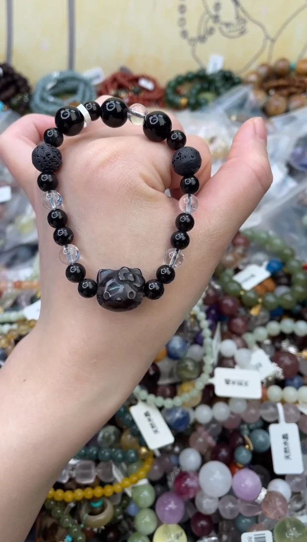 未镶嵌黑曜岩手饰425