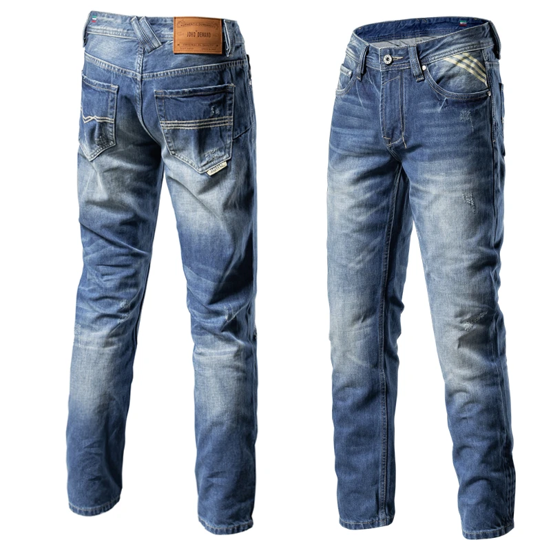 秋冬款潮牌美式迪赛二次方长裤牛仔裤宽松直筒青年复古牛仔裤男士