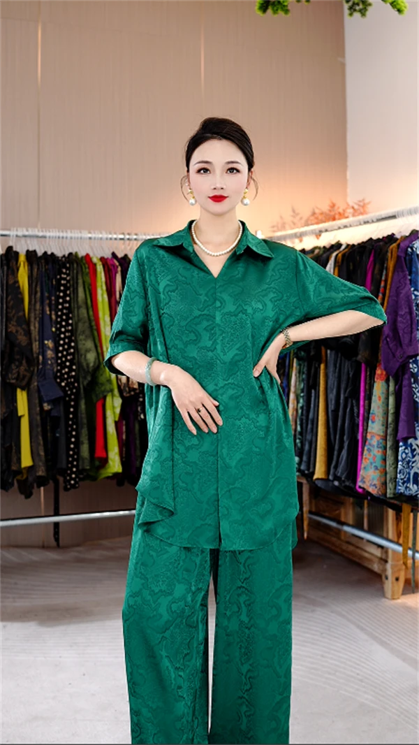 春款上新【允禾】时尚上档次洋气高档上衣裤子套装-3222#