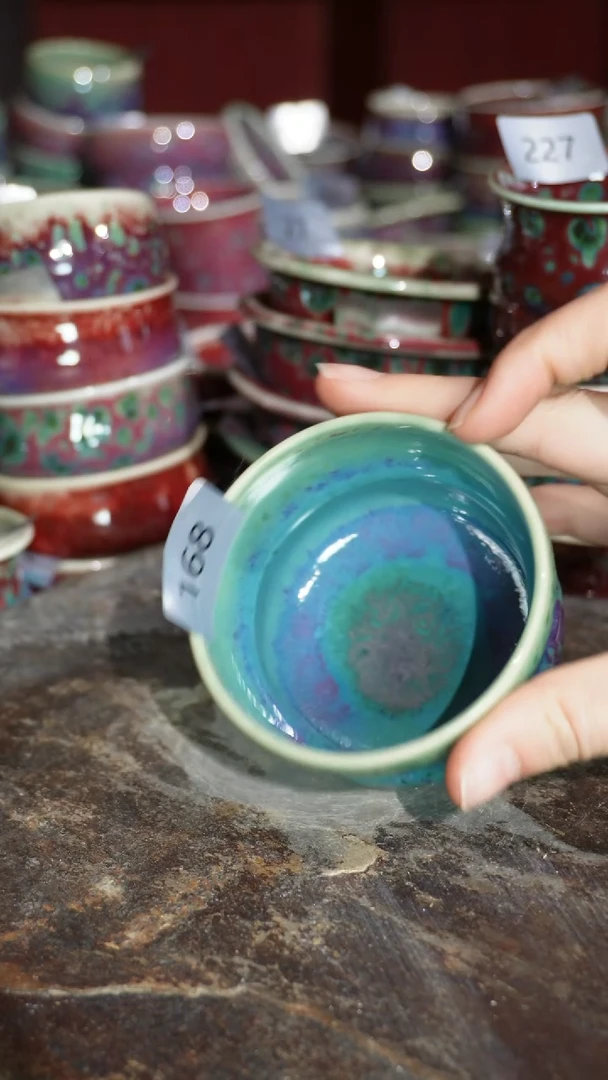 摆件精品窑变钧瓷茶器