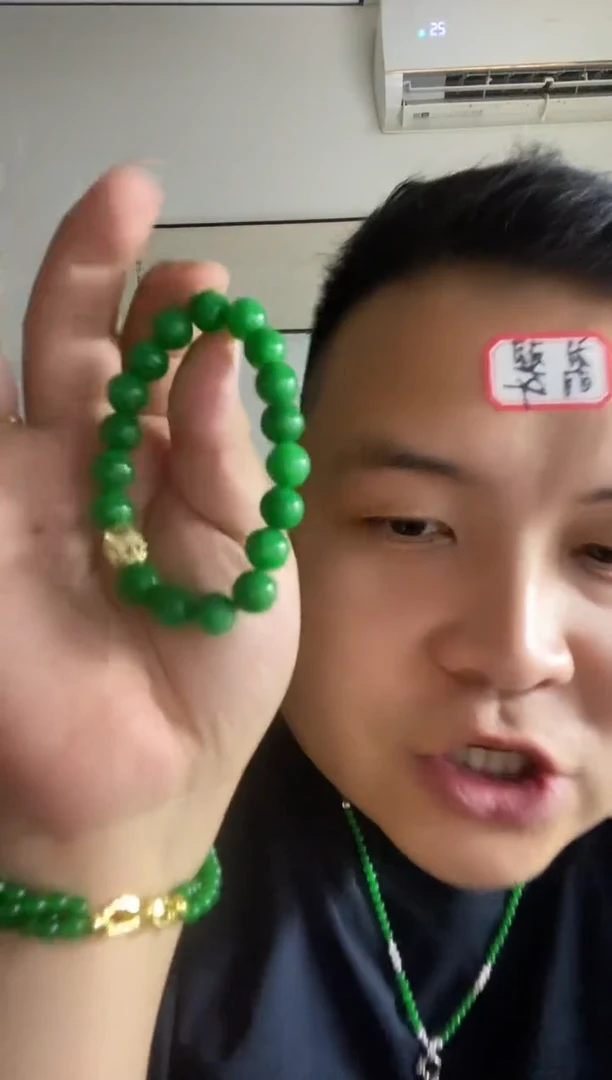 翡翠14K金镶嵌颈饰134手串