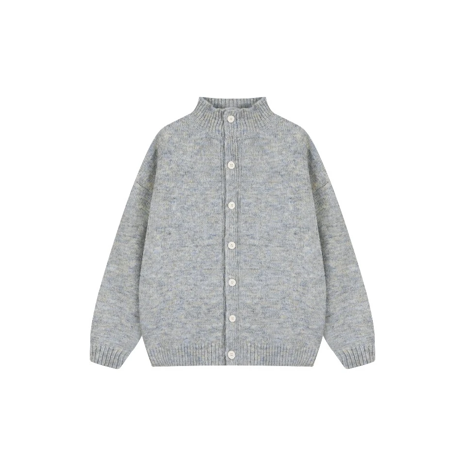 25ss慵懒风复古宽松休闲开衫立领针织衫 男女同款