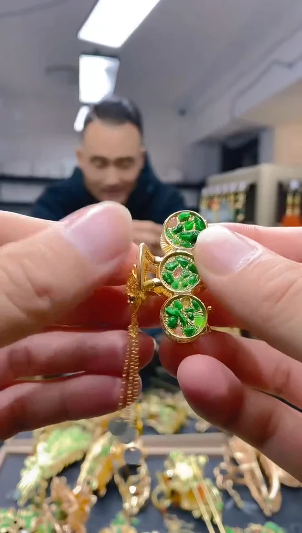 【闪购商品】翡翠耳饰合金127翡翠发簪