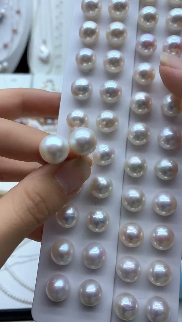 银S925镶嵌淡水珍珠耳饰多样性发其一