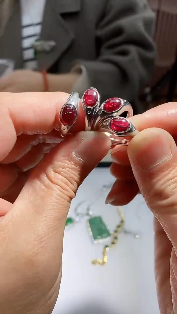 【闪购商品】石榴石戒指未镶嵌多样性发其一【50】