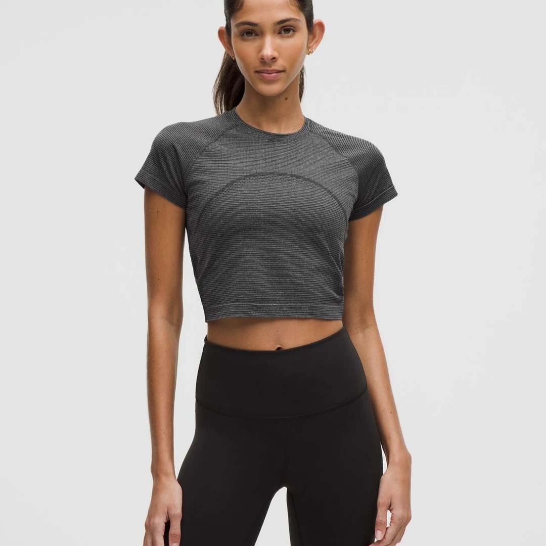 lululemon/露露乐蒙Swiftly 2.0 Cropped  SS速干超短款短袖T恤
