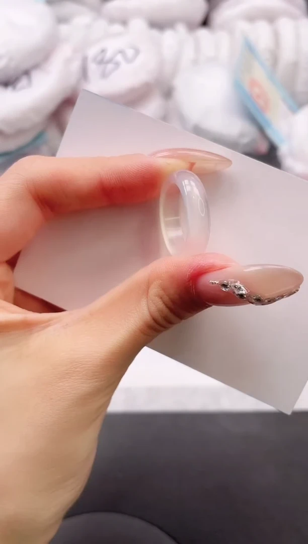 【闪购商品】石英质玉手镯未镶嵌素圈戒指白