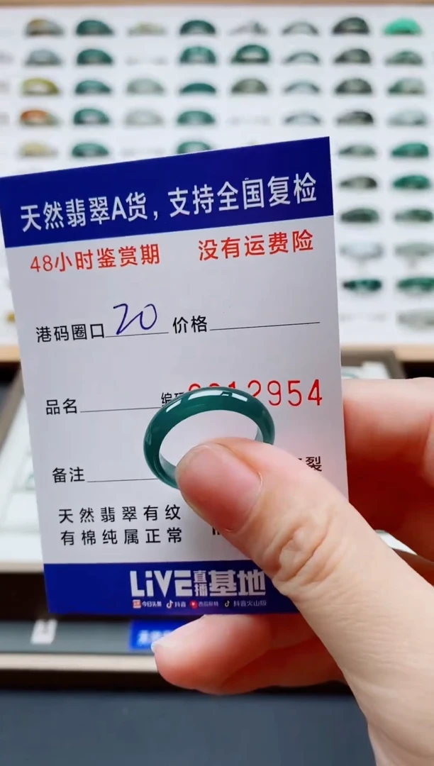 翡翠戒指未镶嵌天然A货翡翠戒圈2954