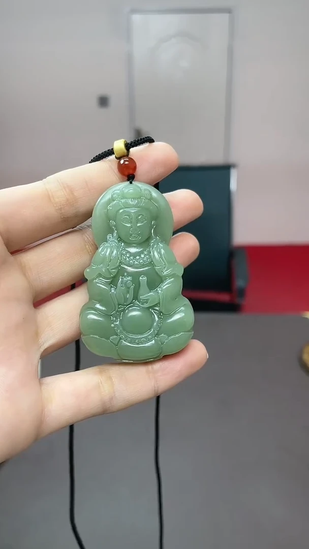 【闪购商品】和田玉颈饰未镶嵌且末蓝观音吊坠