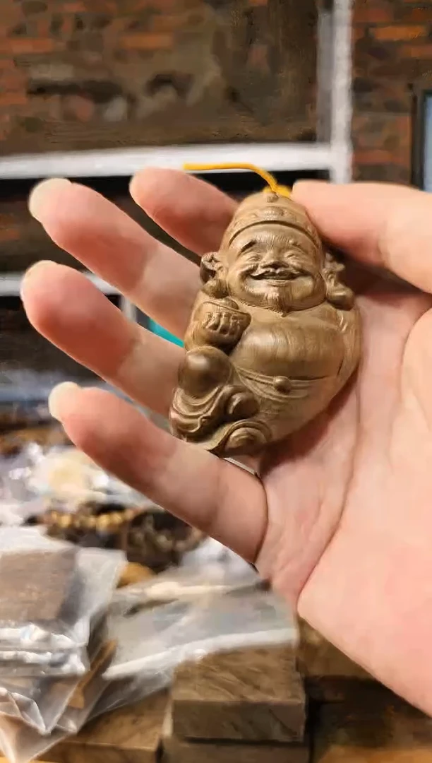 楠木（金丝楠）把件财神