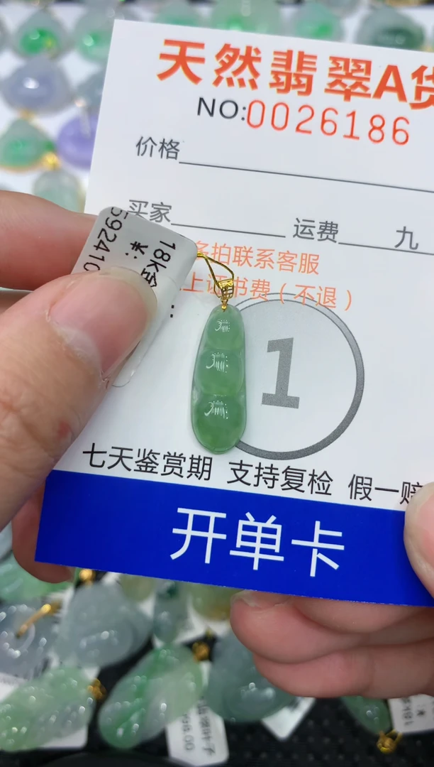 【闪购商品】翡翠颈饰18K金镶嵌111111111