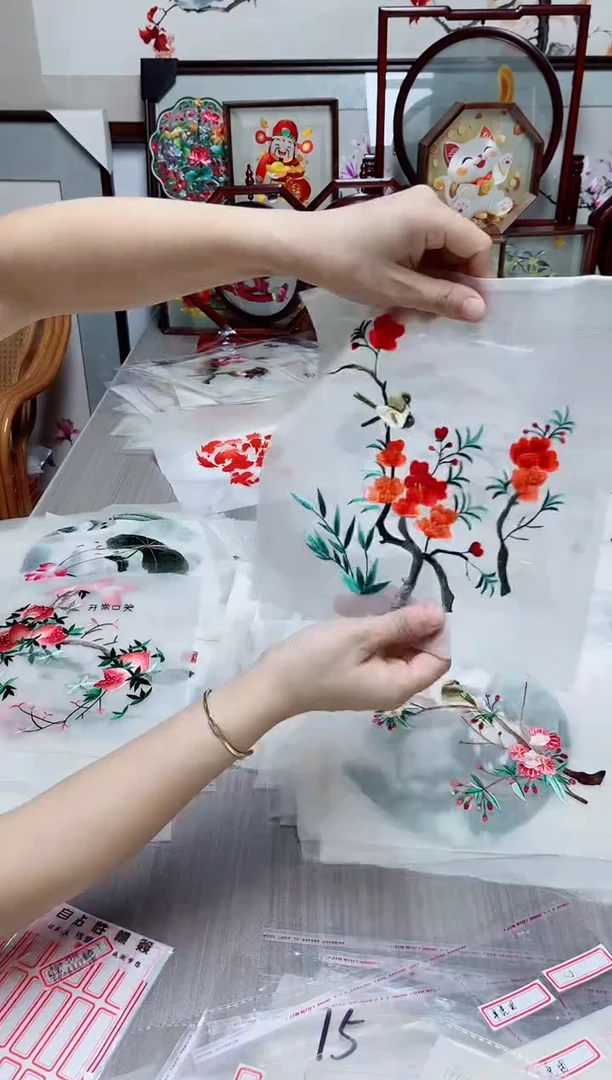 刺绣非遗苏绣纯手工小双面绣