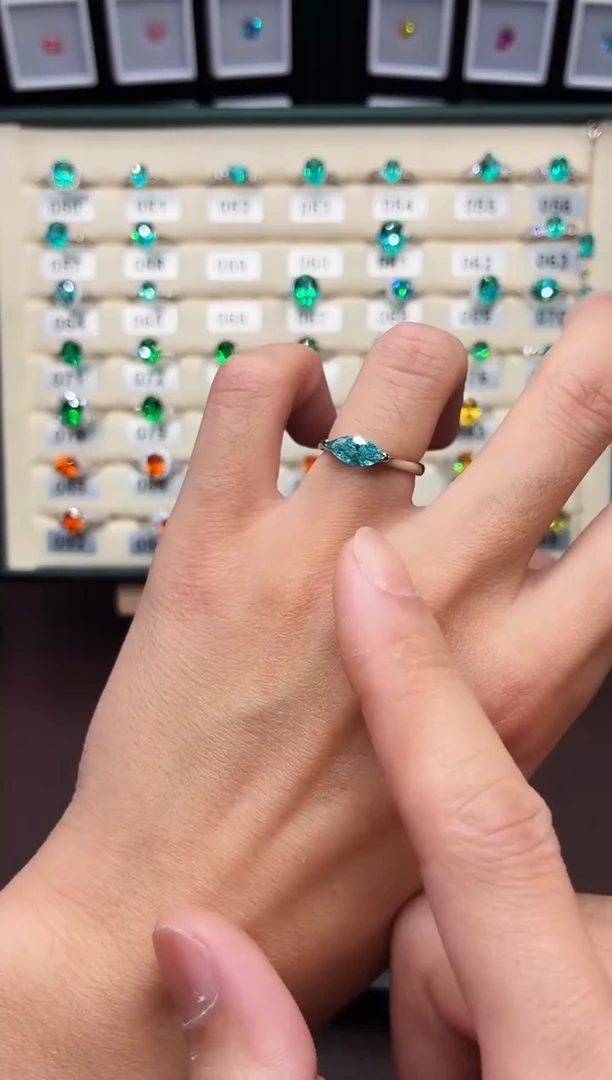 银S925镶嵌戒指碧玺0002